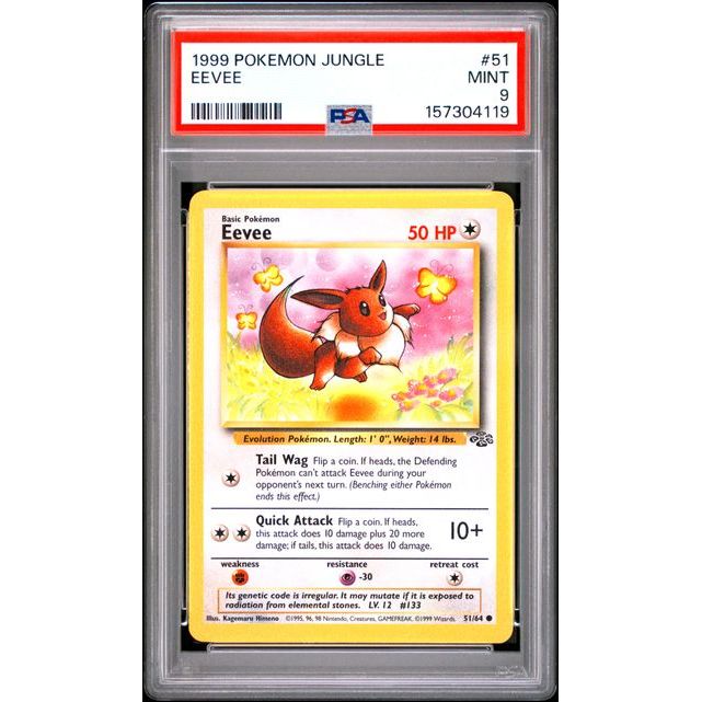 Pokémon TCG: Eevee #51 PSA 9 - Jungle