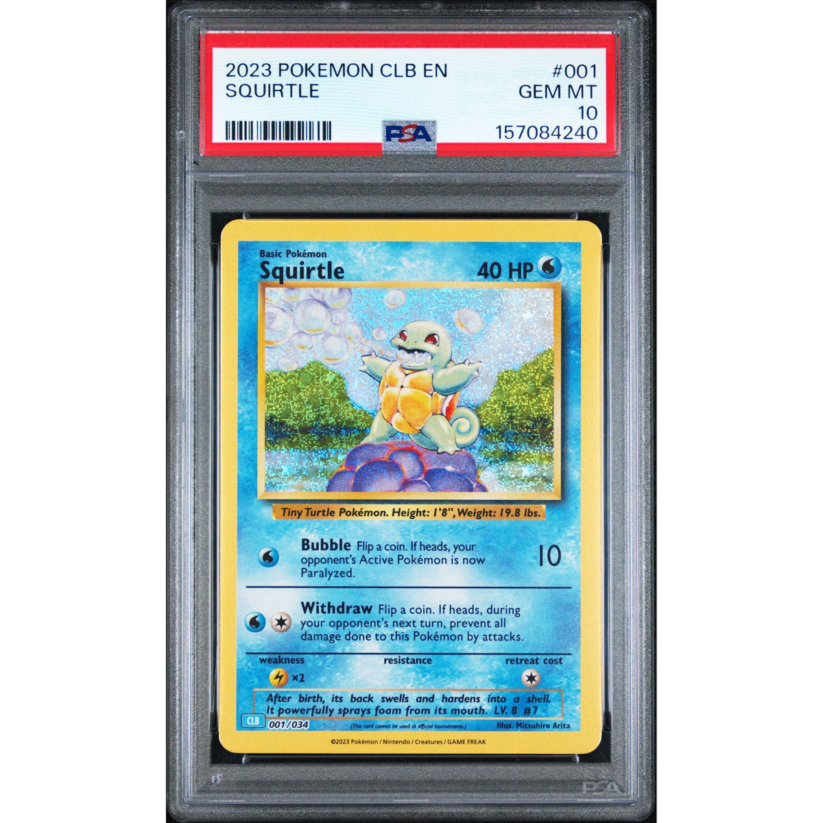 Pokémon TCG: Squirtle #001 PSA 10-157084240