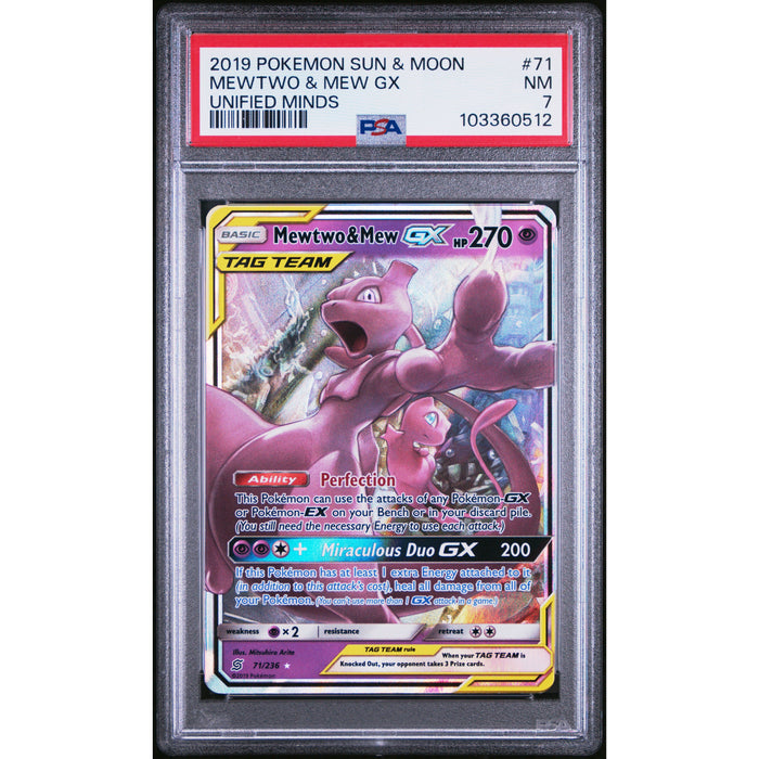 Pokémon TCG: Mewtwo & Mew Gx #71 PSA 7 - Unified Minds-103360512