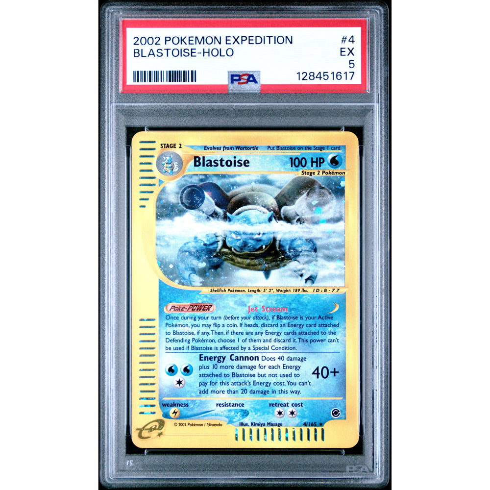 Pokémon TCG: Blastoise Holo #4 PSA 5 - Expedition Base Set