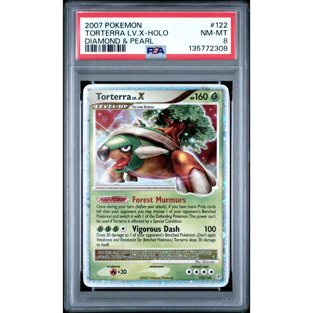 Pokémon TCG: Torterra Lv.X #122 PSA 8 Holo - Diamond & Pearl
