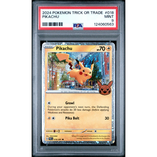 Pokémon TCG: Pikachu #018 PSA 9 - Trick or Trade-124060563