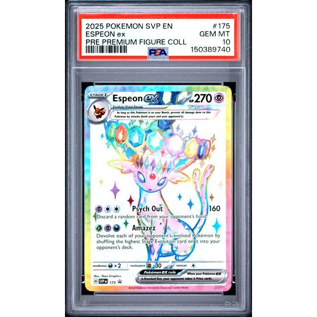 Pokémon TCG: Espeon Ex #175 PSA 10 - Scarlet & Violet promo