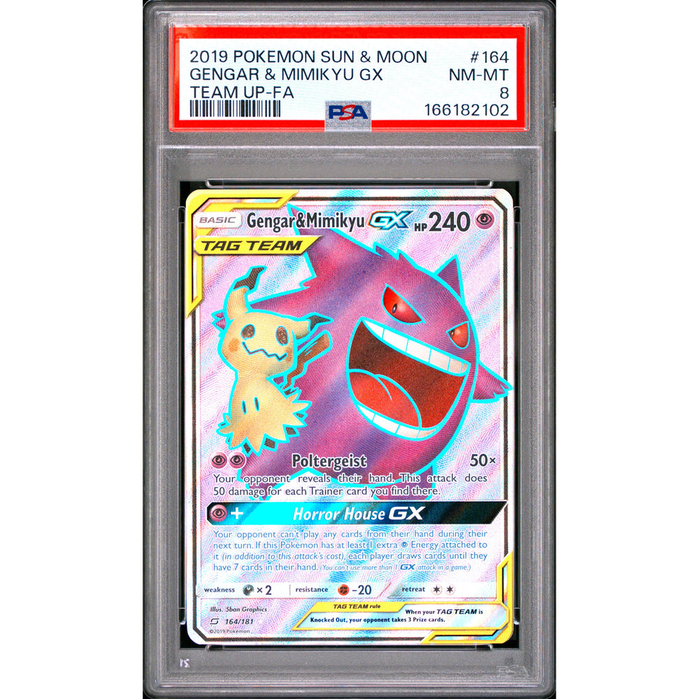 Pokémon TCG: Gengar & Mimikyu Gx #164 PSA 8 - Team Up