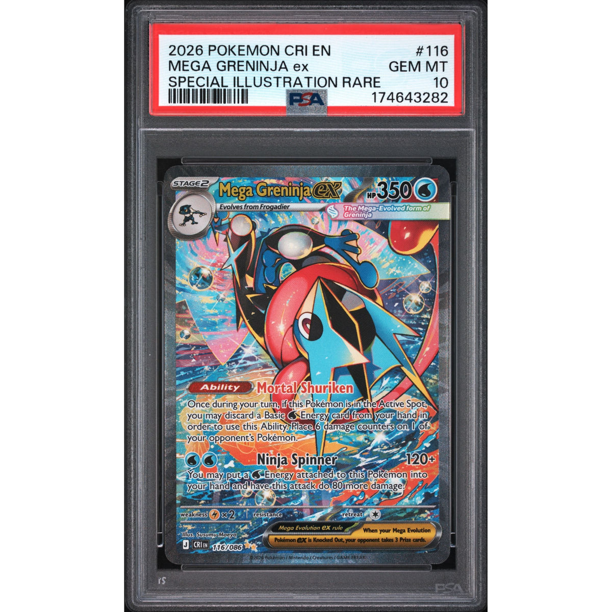 Pokémon TCG: Mega Greninja Ex #116 PSA 10-174643282