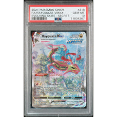 Pokémon TCG: Rayquaza Vmax #218 PSA 10 - Evolving Skies