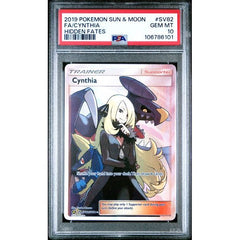 Pokémon TCG: Cynthia #SV82 PSA 10 - Hidden Fates Shiny Vault