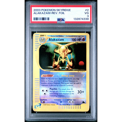 Pokémon TCG: Alakazam Reverse Holo #2 PSA 3 - Skyridge-132874338