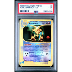 Pokémon TCG: Alakazam Reverse Holo #2 PSA 3 - Skyridge