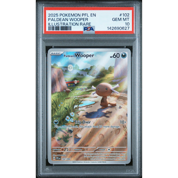Pokémon TCG: Paldean Wooper #102 PSA 10 - Phantasmal Flames-142690627