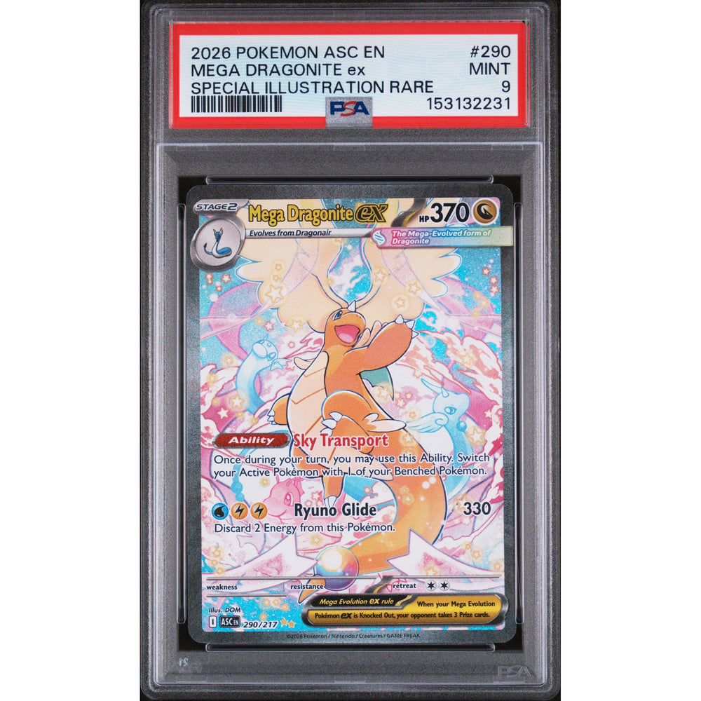 Pokémon TCG: Mega Dragonite Ex #290 PSA 9 - Ascended Heroes
