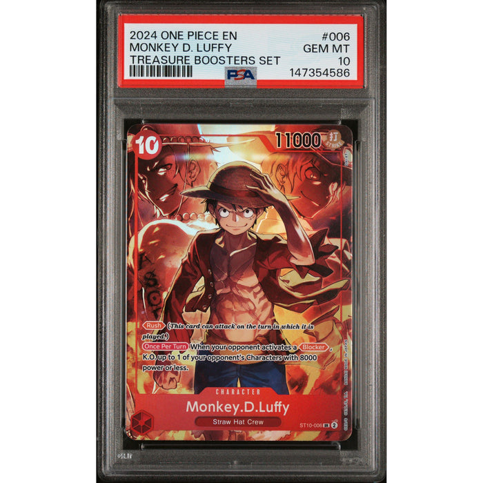 One Piece TCG: Monkey D. Luffy #006 PSA 10-147354586