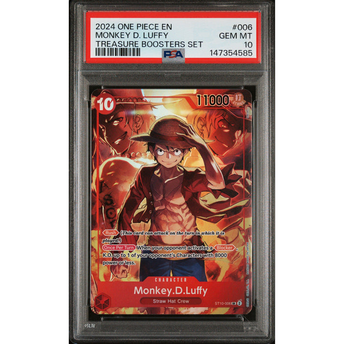 One Piece TCG: Monkey D. Luffy #006 PSA 10-147354585