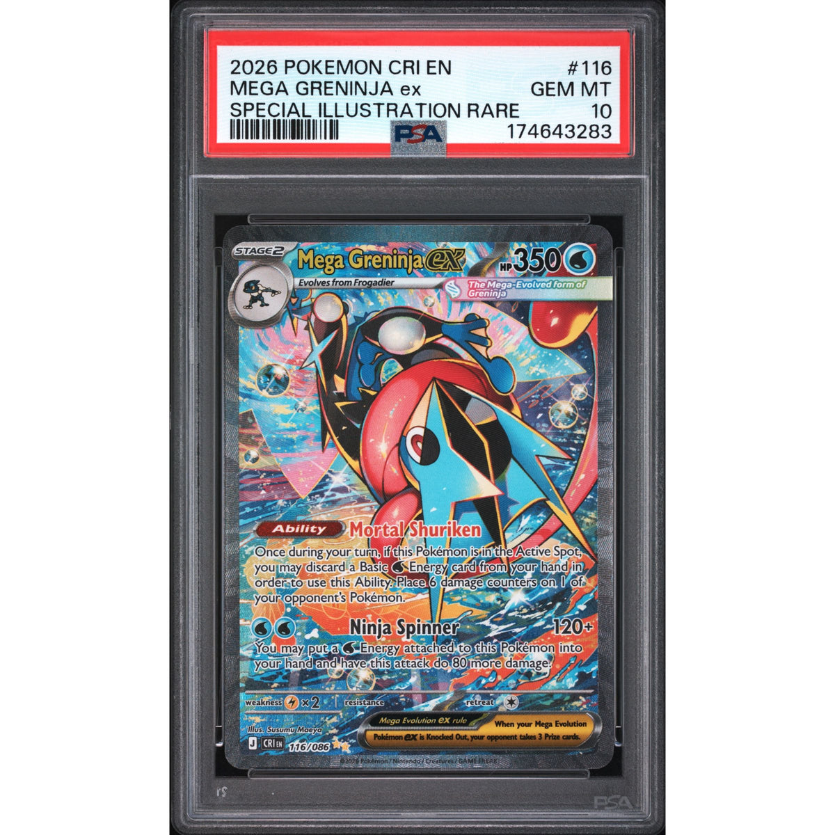 Pokémon TCG: Mega Greninja Ex #116 PSA 10-174643283