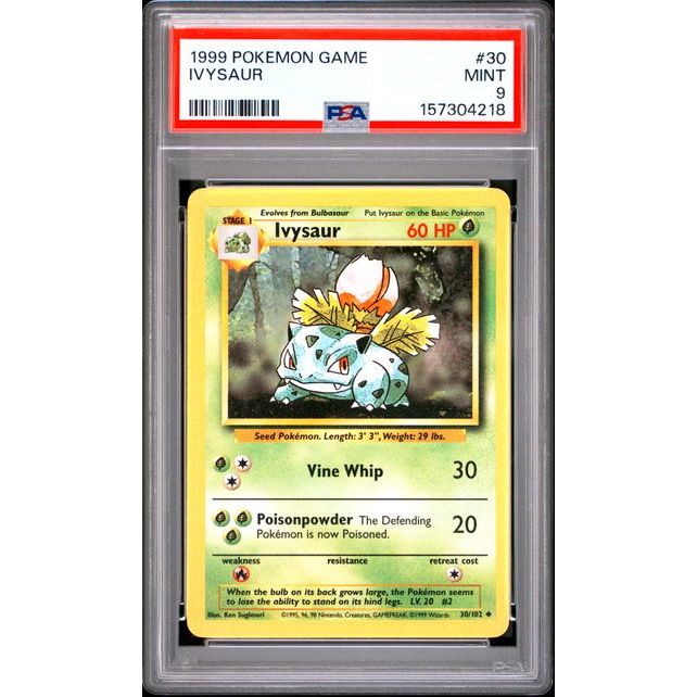 Pokémon TCG: Ivysaur #30 PSA 9 - Base