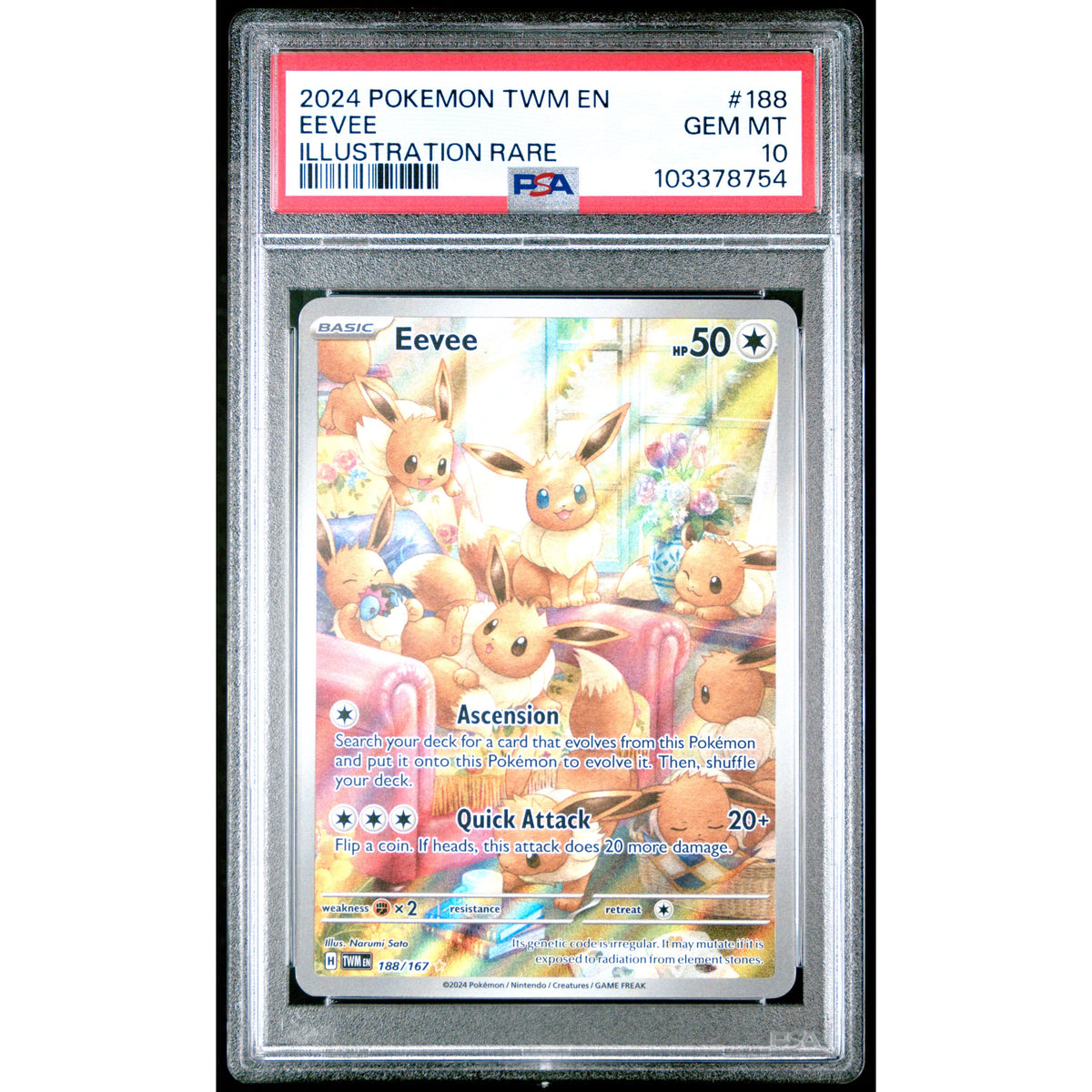 Pokémon TCG: Eevee #188 PSA 10 - Twilight Masquerade — Rogerz