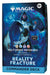 The Magic: The Gathering - Reality Fracture - Multiverse Reforged Commander Deck from Wizards of the Coast features a blue-clad wizard casting magic amid swirling blue energy and is recommended for ages 13 and up.
