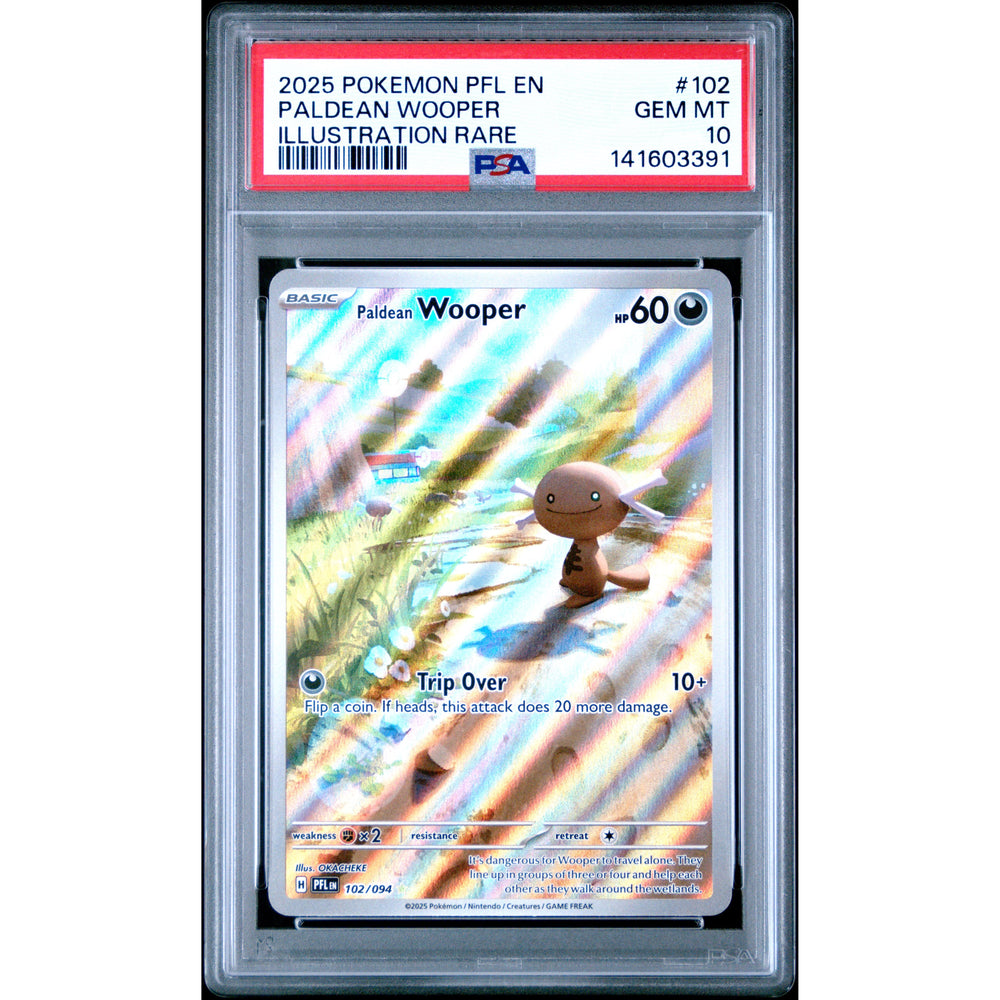 Pokémon TCG: Paldean Wooper #102 PSA 10