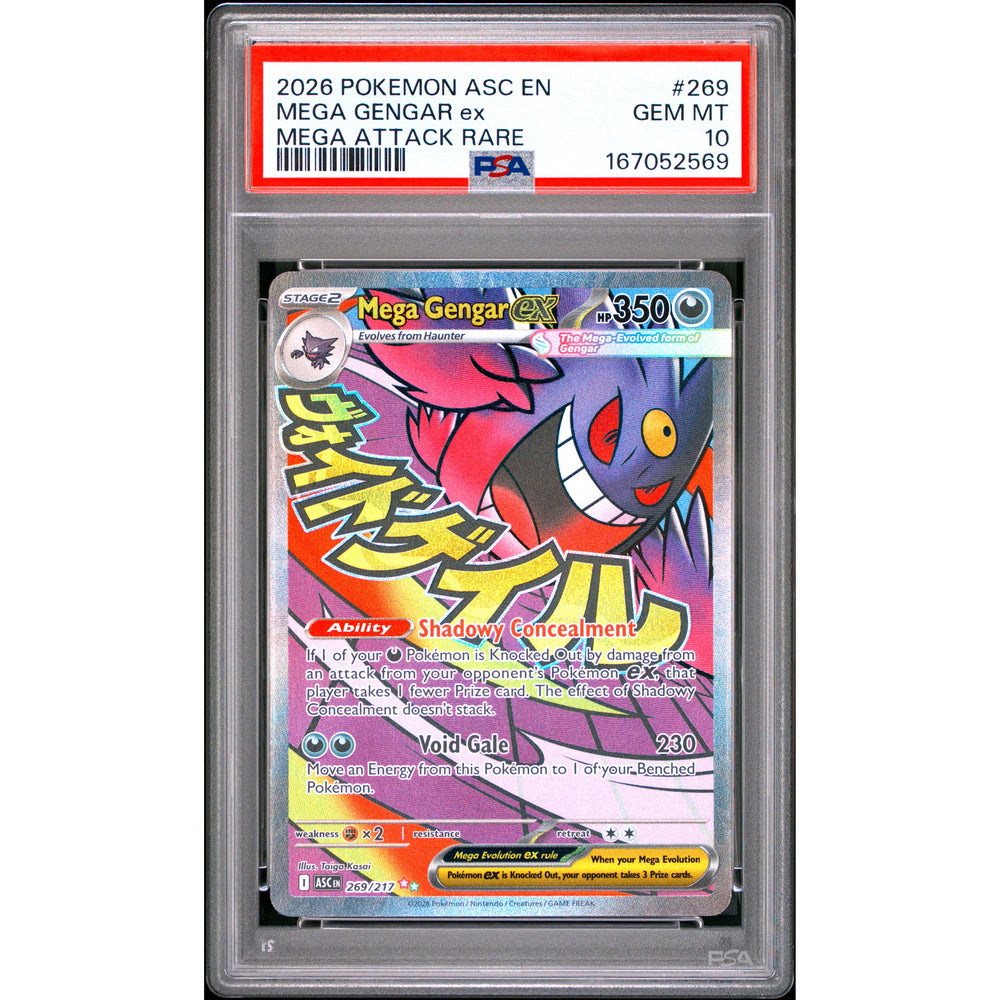 Pokémon TCG: Mega Gengar Ex #269 PSA 10 - Ascended Heroes