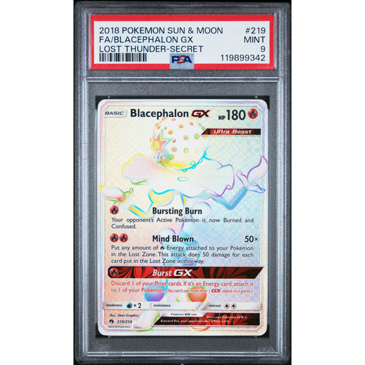 Pokémon TCG: Blacephalon Gx 219 PSA 9 - Lost Thunder