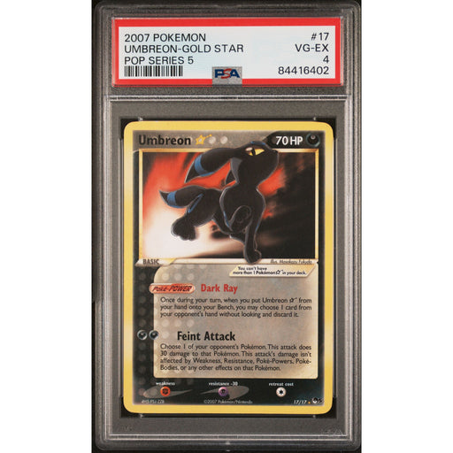 Pokémon TCG: Umbreon Gold Star #17 PSA 4 - Pop Series 5-84416402