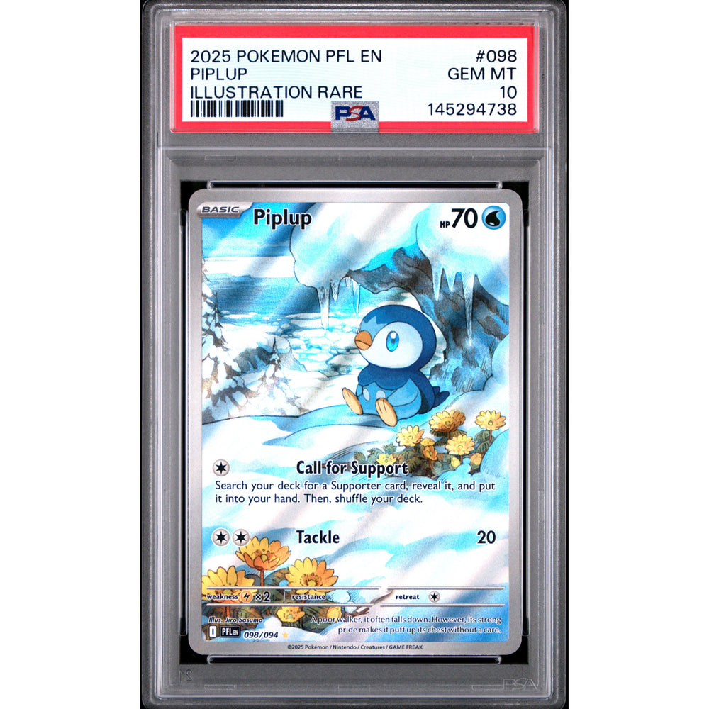 Pokémon TCG: Piplup #098 PSA 10 - Phantasmal Flames