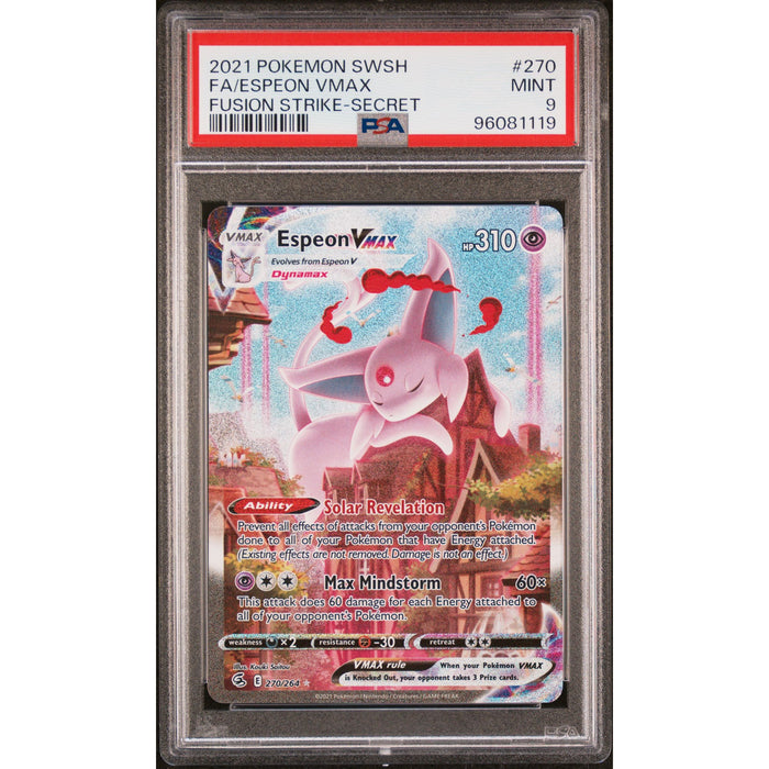 Pokémon TCG: Espeon Vmax 270 PSA 9 - Fusion Strike