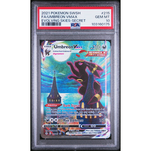 Pokémon TCG: Umbreon Vmax #215 PSA 10 - Evolving Skies-103160175