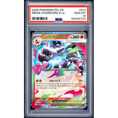 Pokémon TCG: Mega Charizard X Ex #013 PSA 10 - Phantasmal Flames