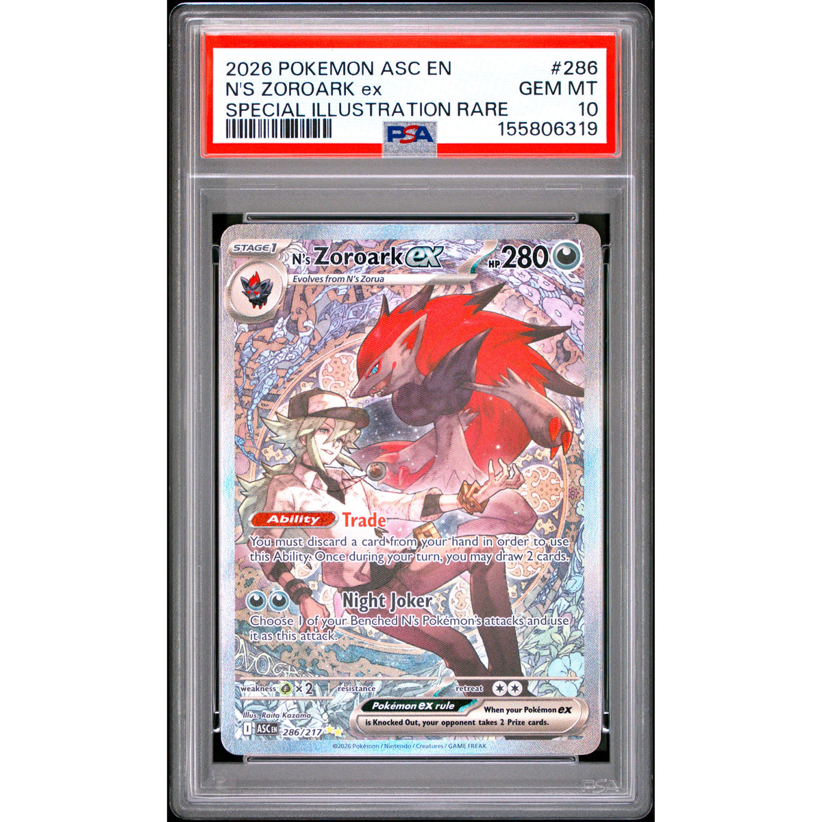 N's Zoroark ex #286 PSA 10 – Ascended Heroes | Rogerz.dk