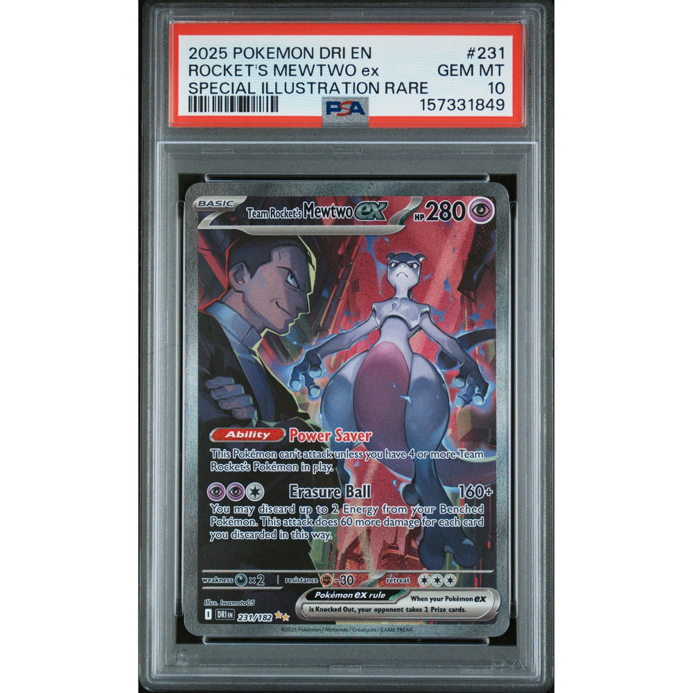 Pokémon TCG: Rocket's Mewtwo Ex #231 PSA 10 - Destined Rivals
