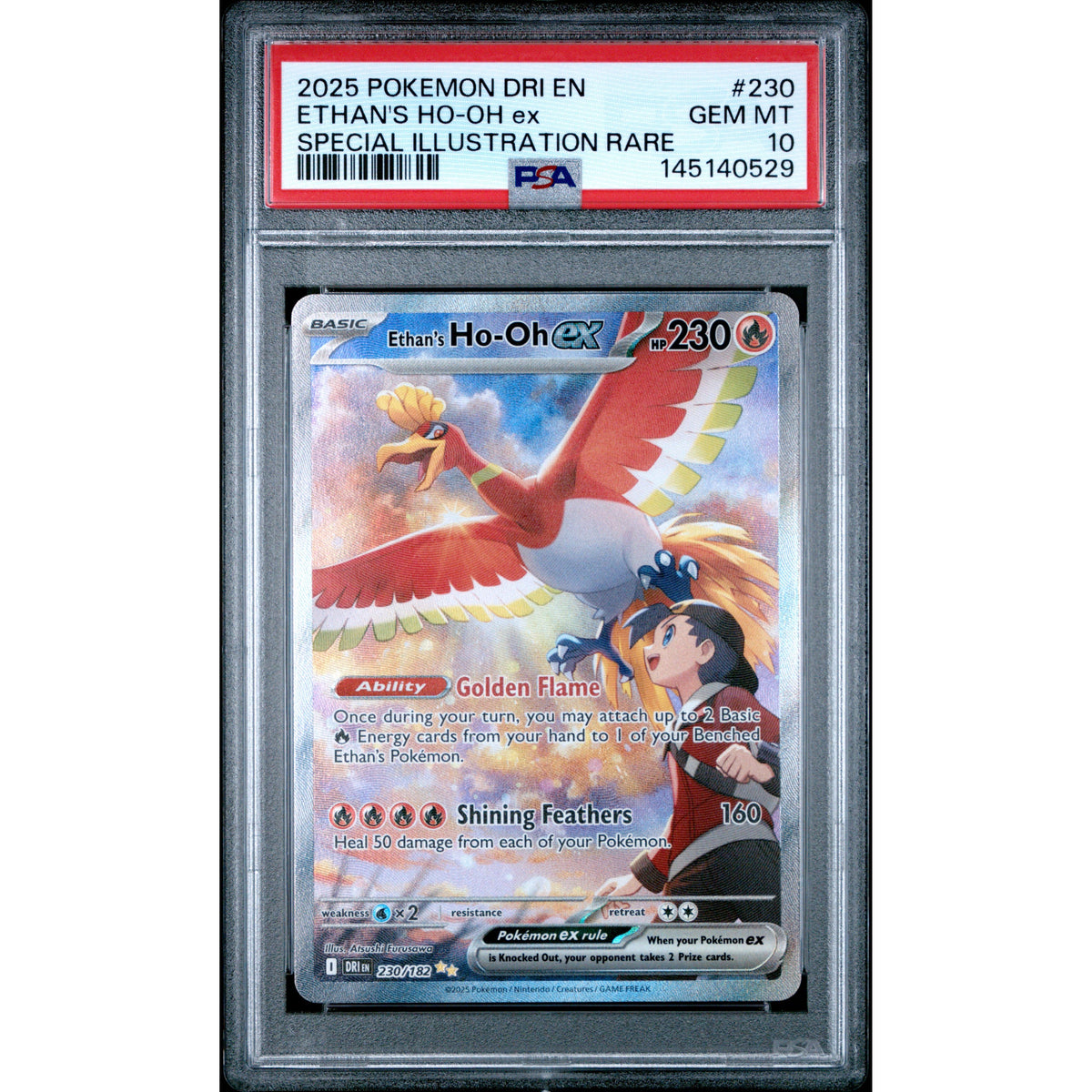 Pokémon TCG: Ethan's Ho-Oh Ex #230 PSA 10-145140529