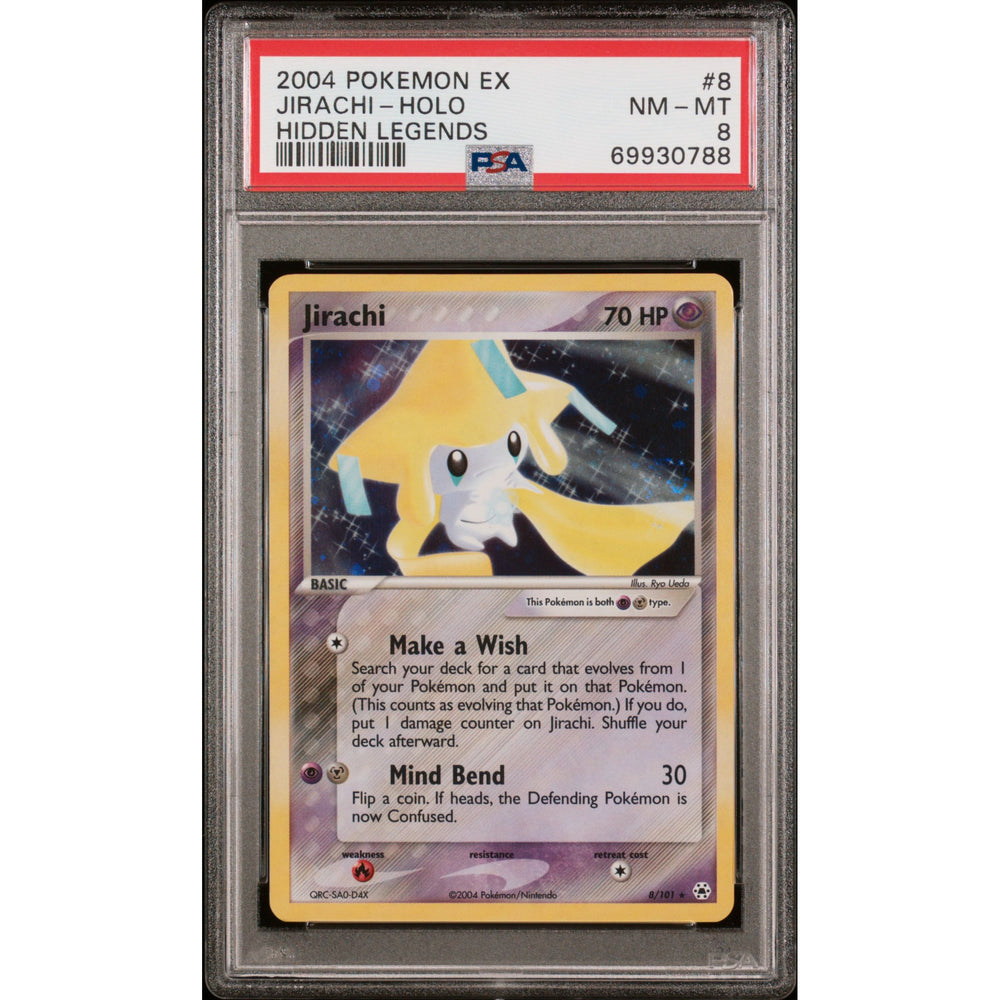 Pokémon TCG: Jirachi #8 PSA 8 Holo - Hidden Legends