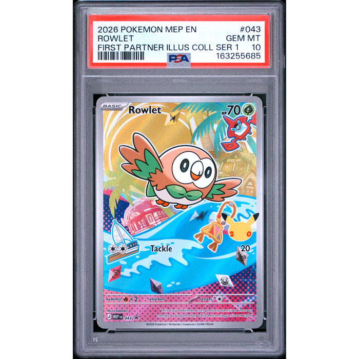 Pokémon TCG: Rowlet #043 PSA 10-163255685