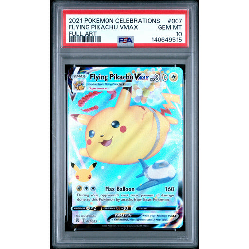 Pokémon TCG: Flying Pikachu Vmax #007 PSA 10 - Celebrations-140649515