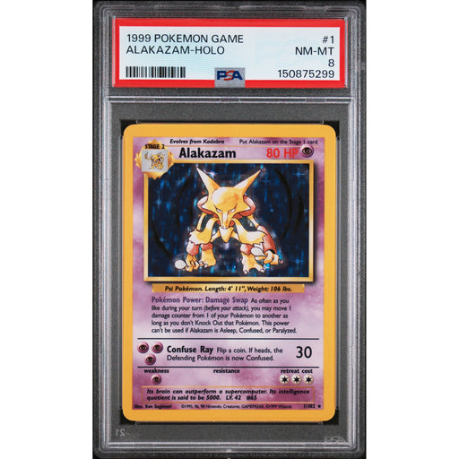 Pokémon TCG: Alakazam Holo #1 PSA 8-150875299