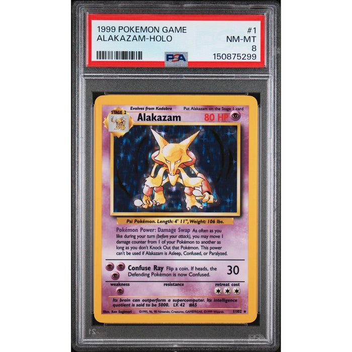 Pokémon TCG: Alakazam Holo #1 PSA 8-150875299