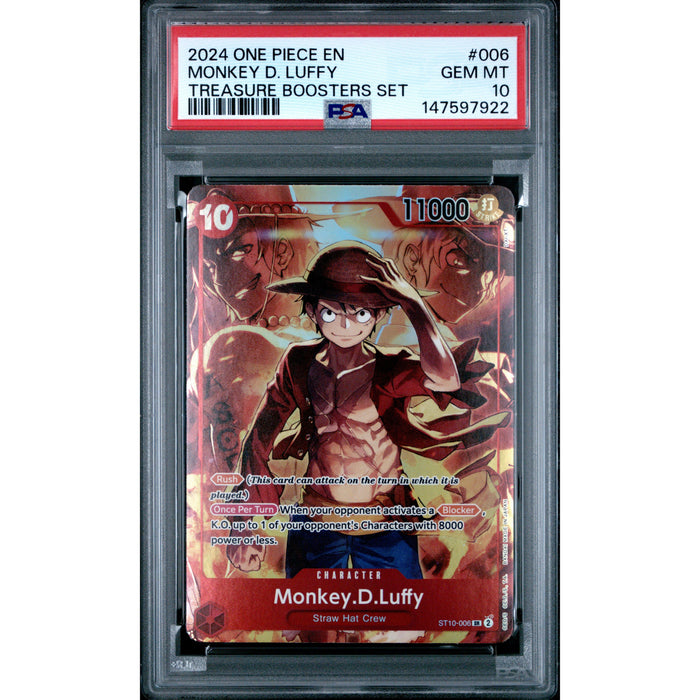 One Piece TCG: Monkey D. Luffy #006 PSA 10-147597922