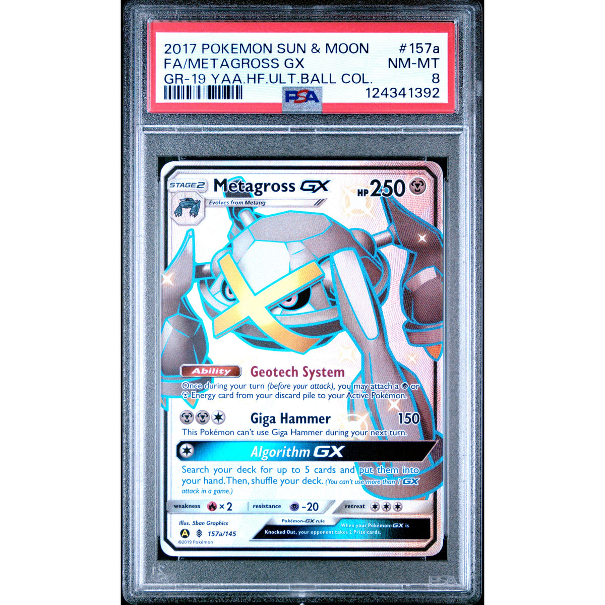 Pokémon TCG: Metagross Gx 157a PSA 8