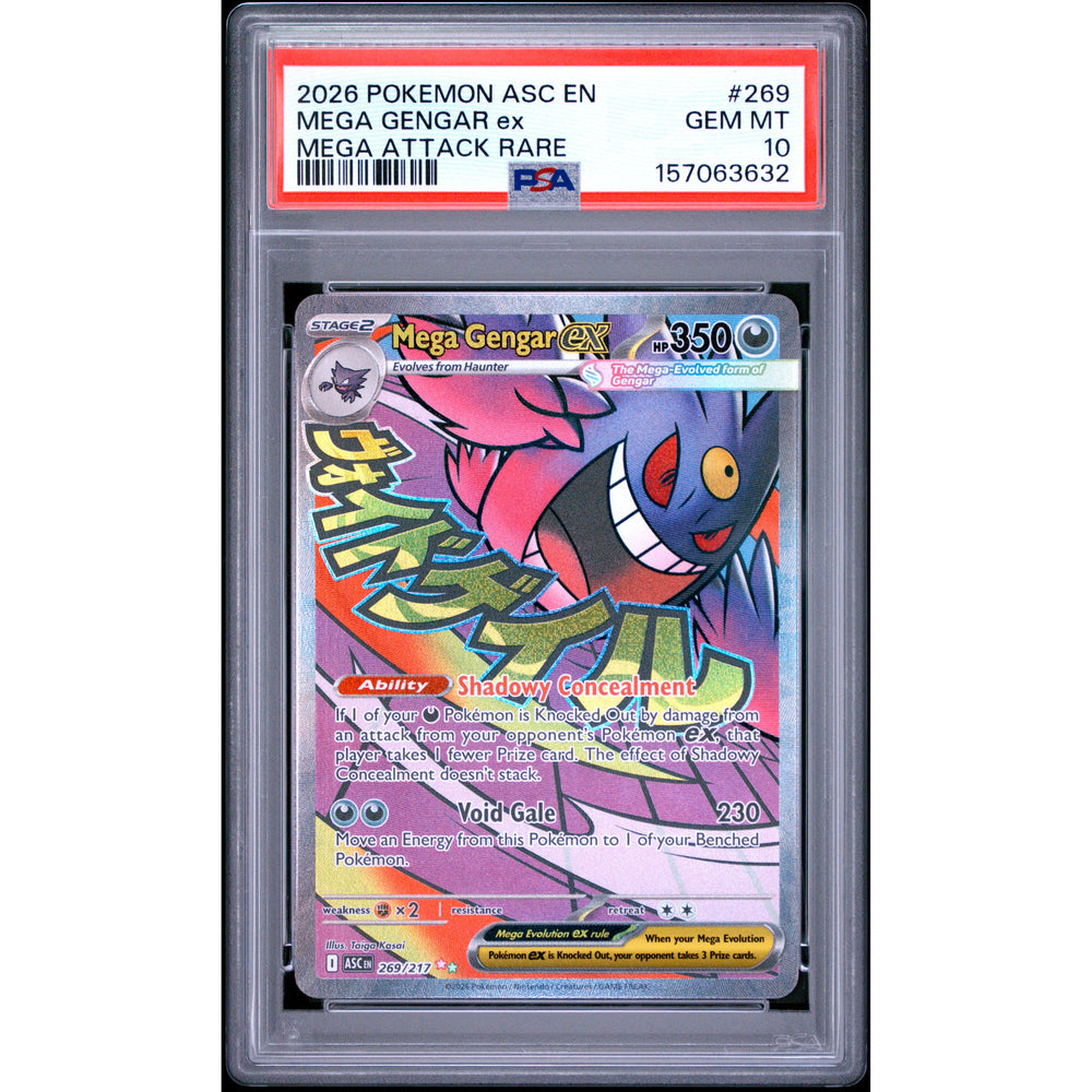 Pokémon TCG: Mega Gengar Ex #269 PSA 10 - Ascended Heroes
