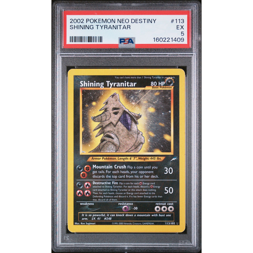 Pokémon TCG: Shining Tyranitar #113 PSA 5 - Neo Destiny