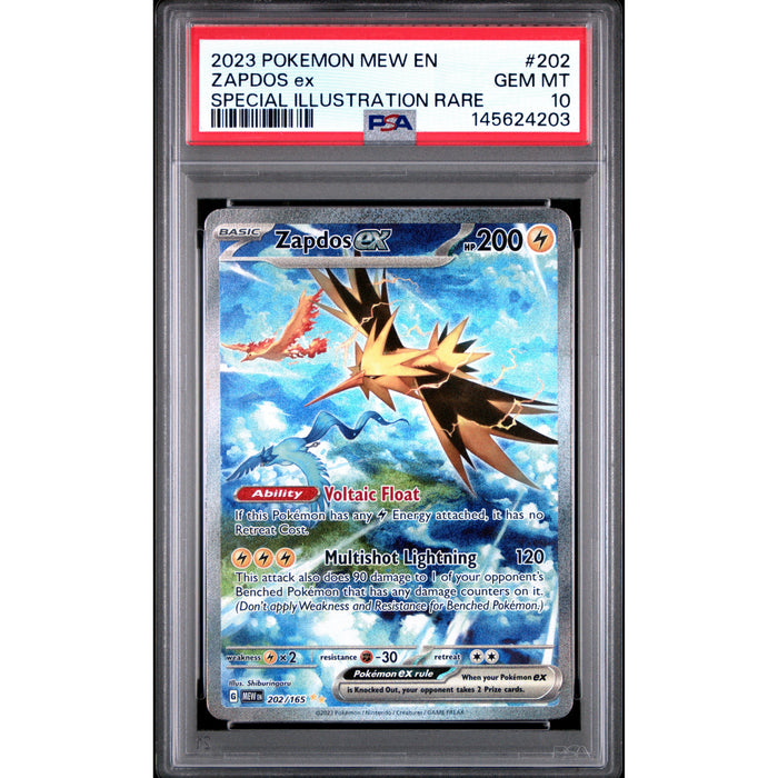Pokémon TCG: Zapdos Ex #202 PSA 10 - 151-145624203