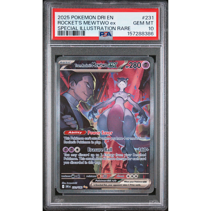 Pokémon TCG: Rocket's Mewtwo Ex #231 PSA 10-157288386