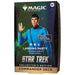 Introducing the Magic: The Gathering – Star Trek Collector’s Edition Commander Decks by Wizards of the Coast. This box features Spock in a blue uniform with space-themed graphics and is labeled “Landing Party.” The packaging includes “Collector’s Edition” text and is suitable for ages 13 and up.