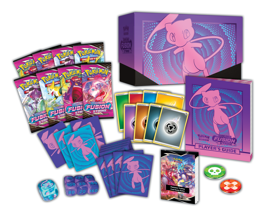 Pokémon: Fusion Strike Elite Trainer Box with components